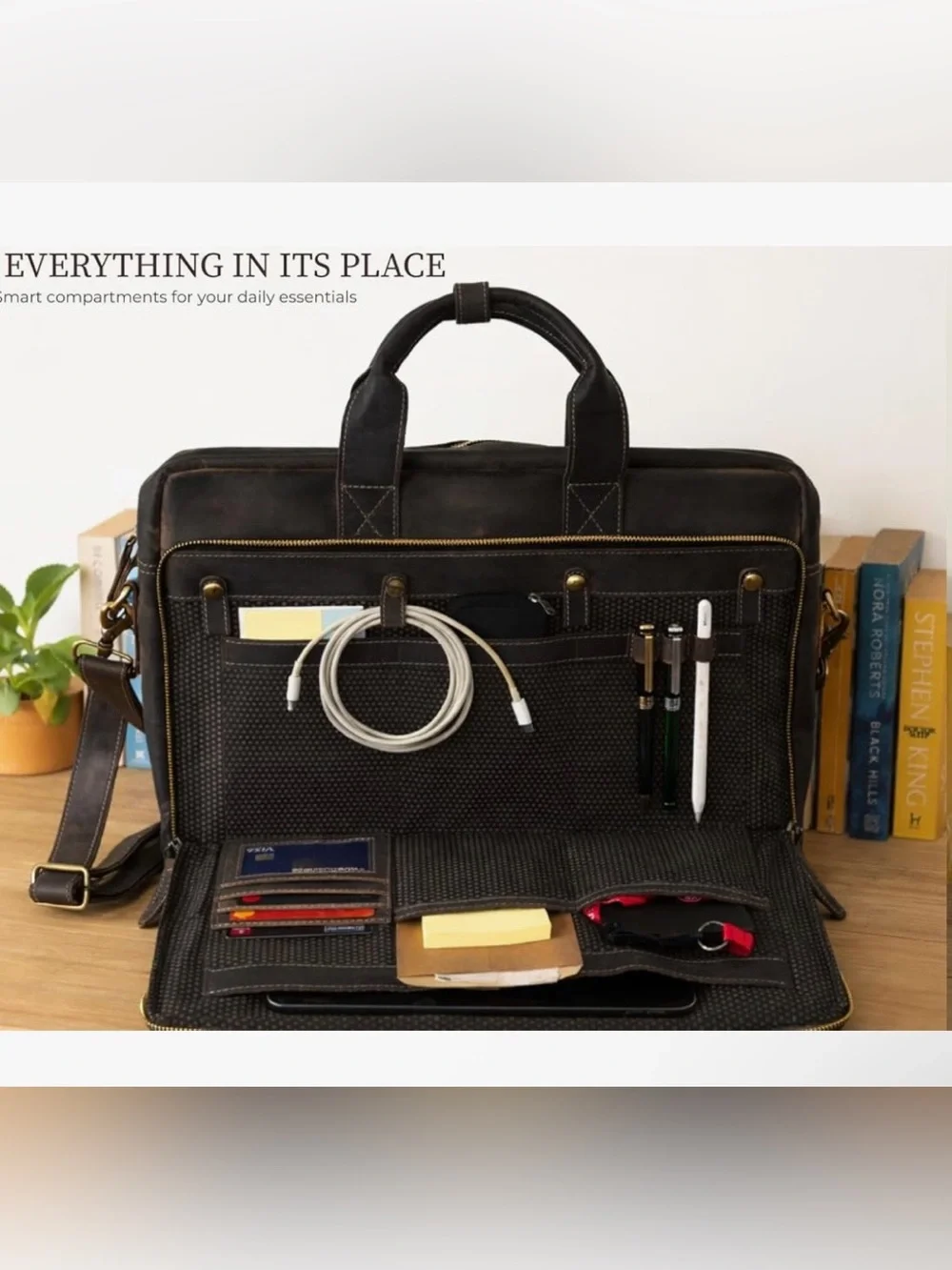 Nomad Crafts Genuine Leather Messenger Bag for Men